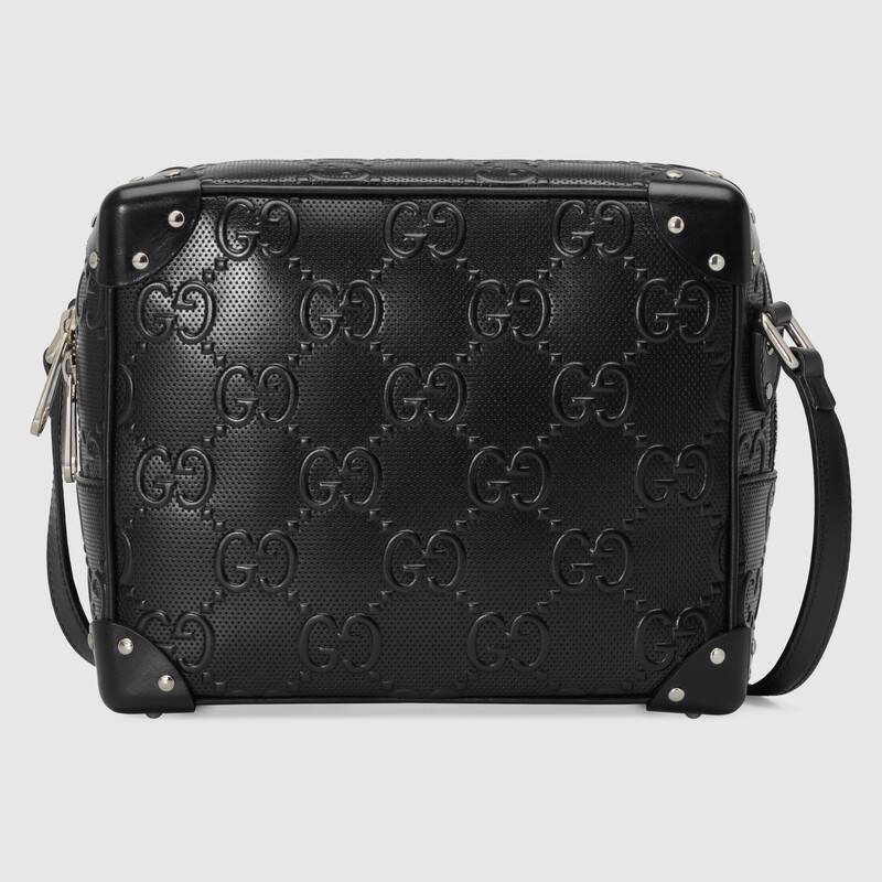 Gucci GG Embossed Shoulder Bag 626363 Black